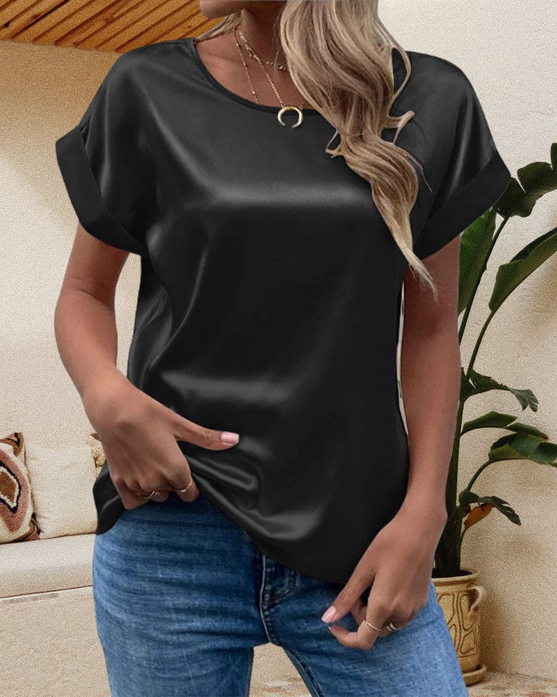Silviana Blouse | Casual Satin Blouse for Women