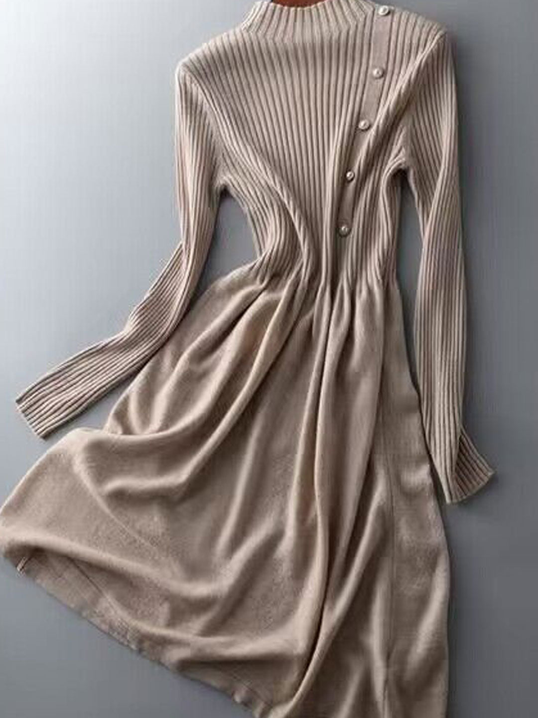 Iliana Dress | Elegant Turtleneck Knitted Sweater Dress