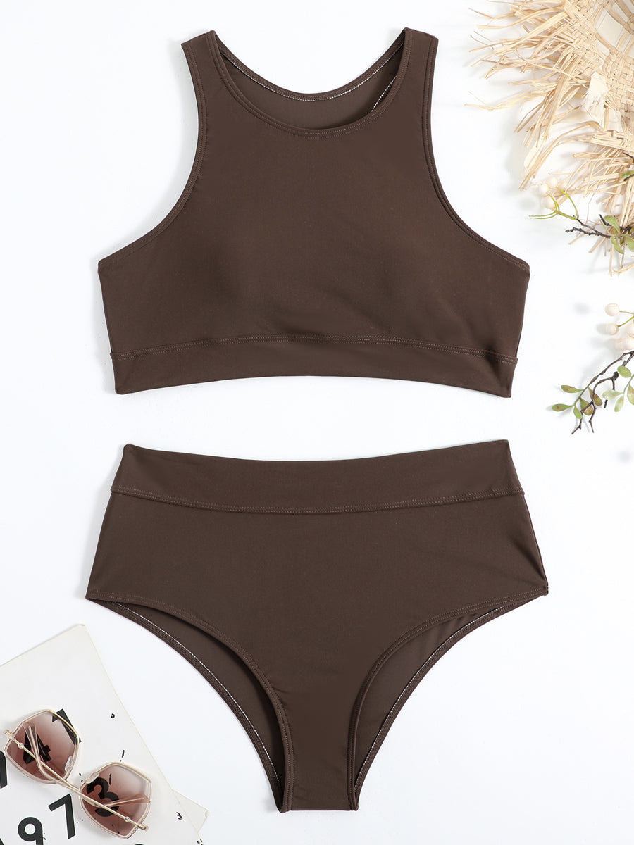 Darenya Bikini | High-Waist Two-Piece Bikini Set with Sporty Top and Flattering Fit