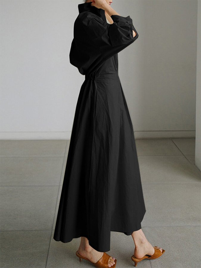 Qodirah Dress | Women's Autumn Maxi Dress with Flowy Silhouette