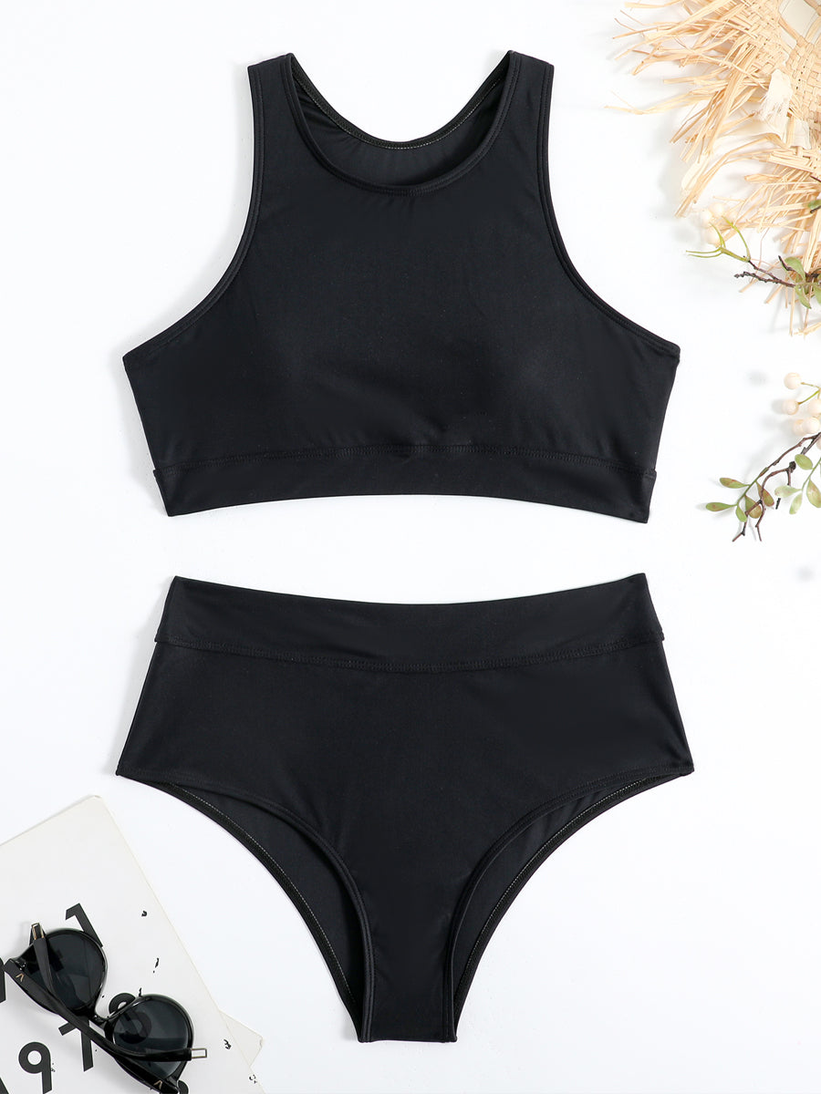 Darenya Bikini | High-Waist Two-Piece Bikini Set with Sporty Top and Flattering Fit
