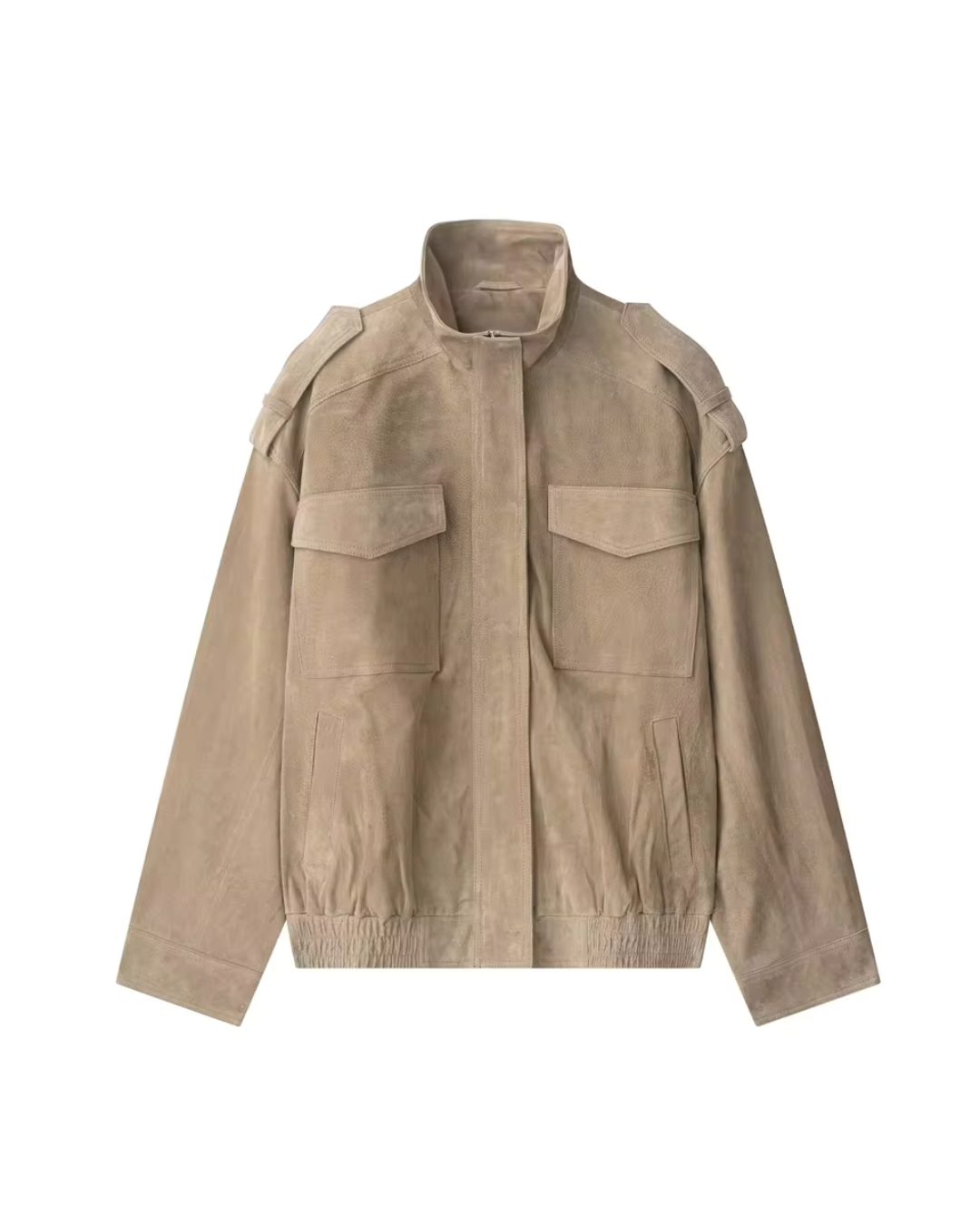 Rasma Jacket | Women's Autumn Khaki Suede Jacket