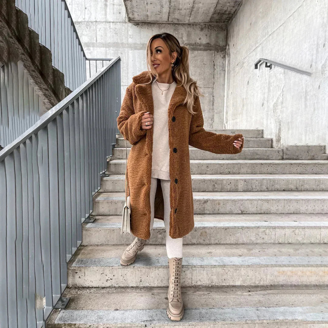 Rebecca Coat | Women’s Autumn Long Teddy Coat