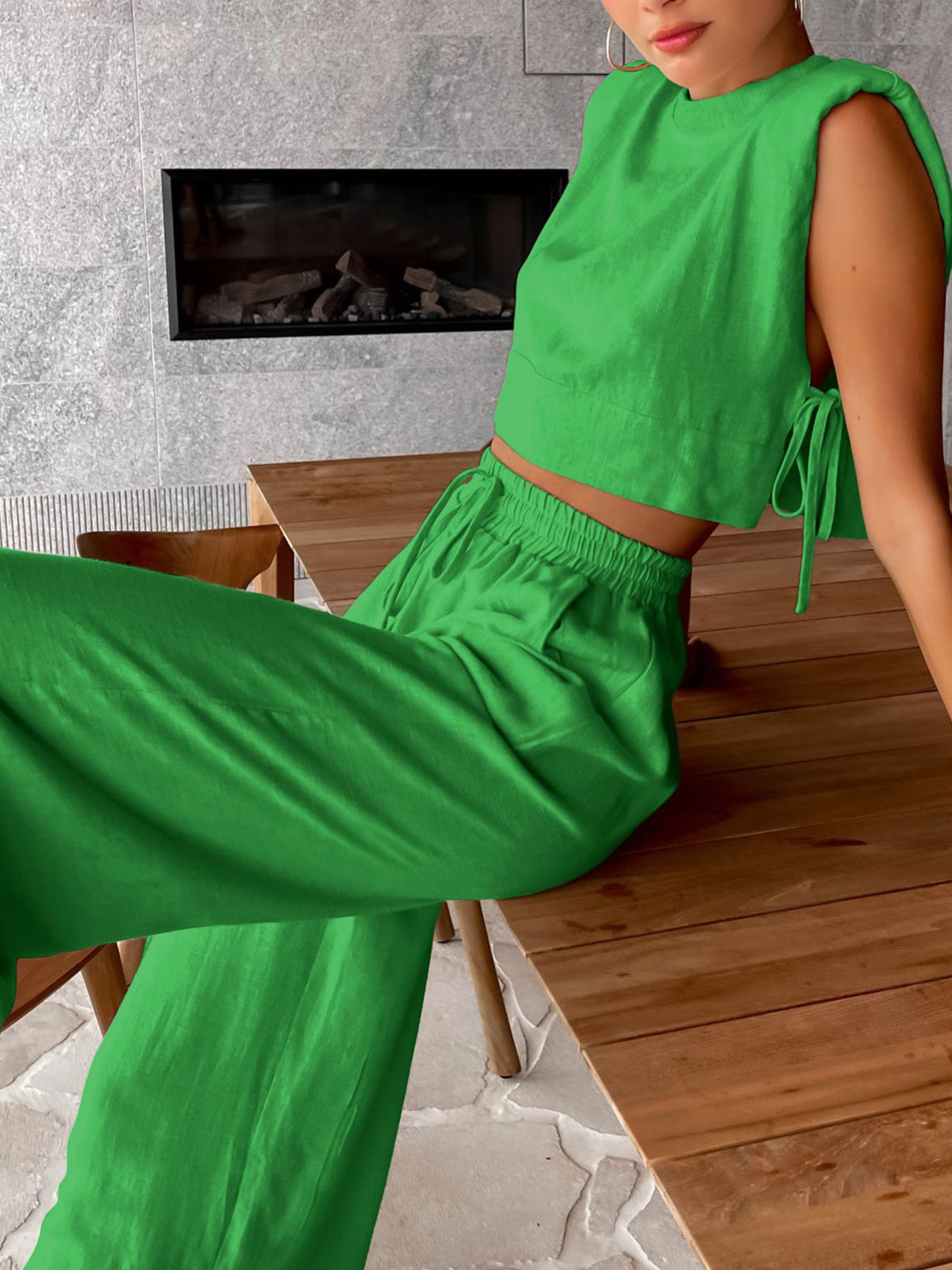 Wren Set | 2-Piece Summer Linen Set with Trousers & Top