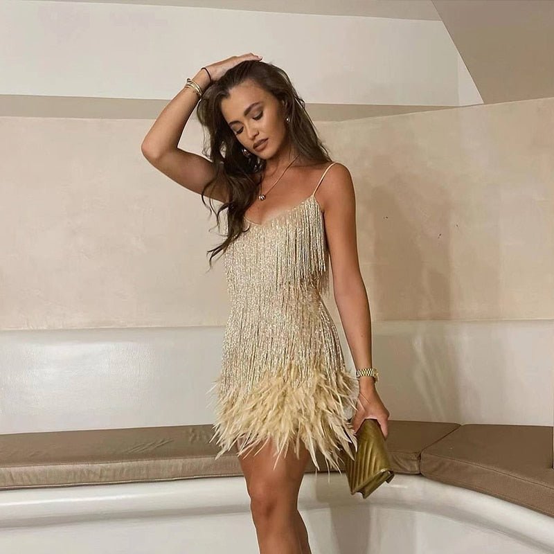 Bernadette Dress | Sleeveless Cocktail Dress for Women with Thin Straps and Short Fit