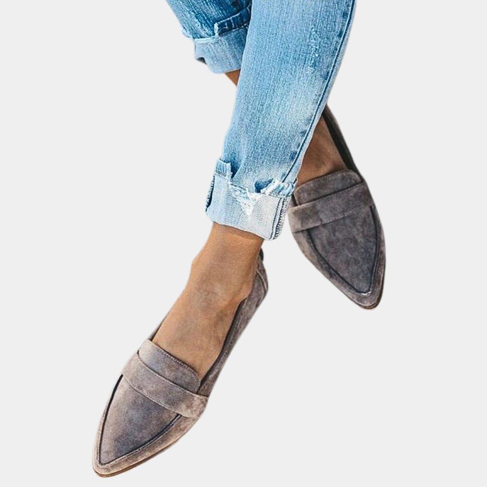 Baila Shoes | Women’s Loafers with Round Toe and Stitched Detailing