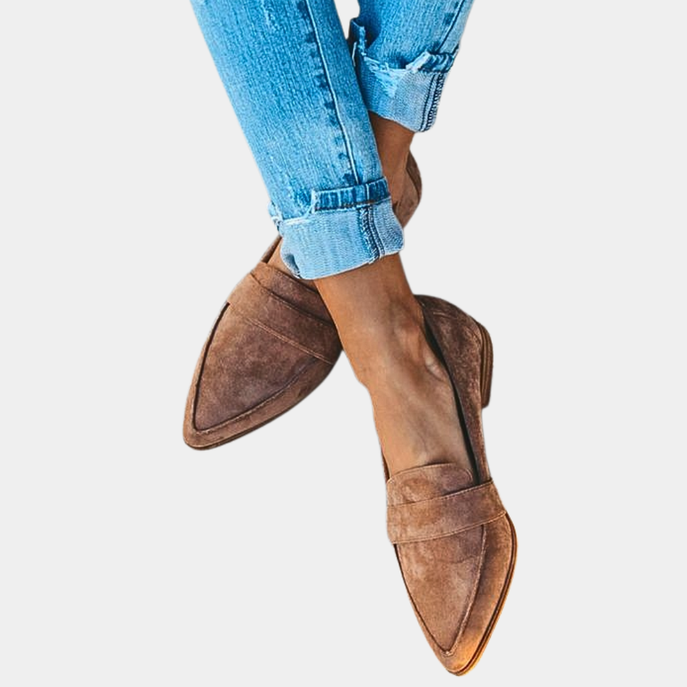 Baila Shoes | Women’s Loafers with Round Toe and Stitched Detailing