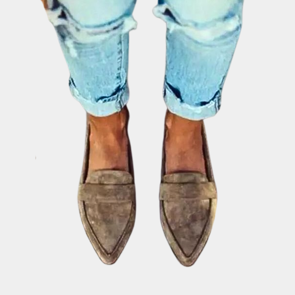 Baila Shoes | Women’s Loafers with Round Toe and Stitched Detailing
