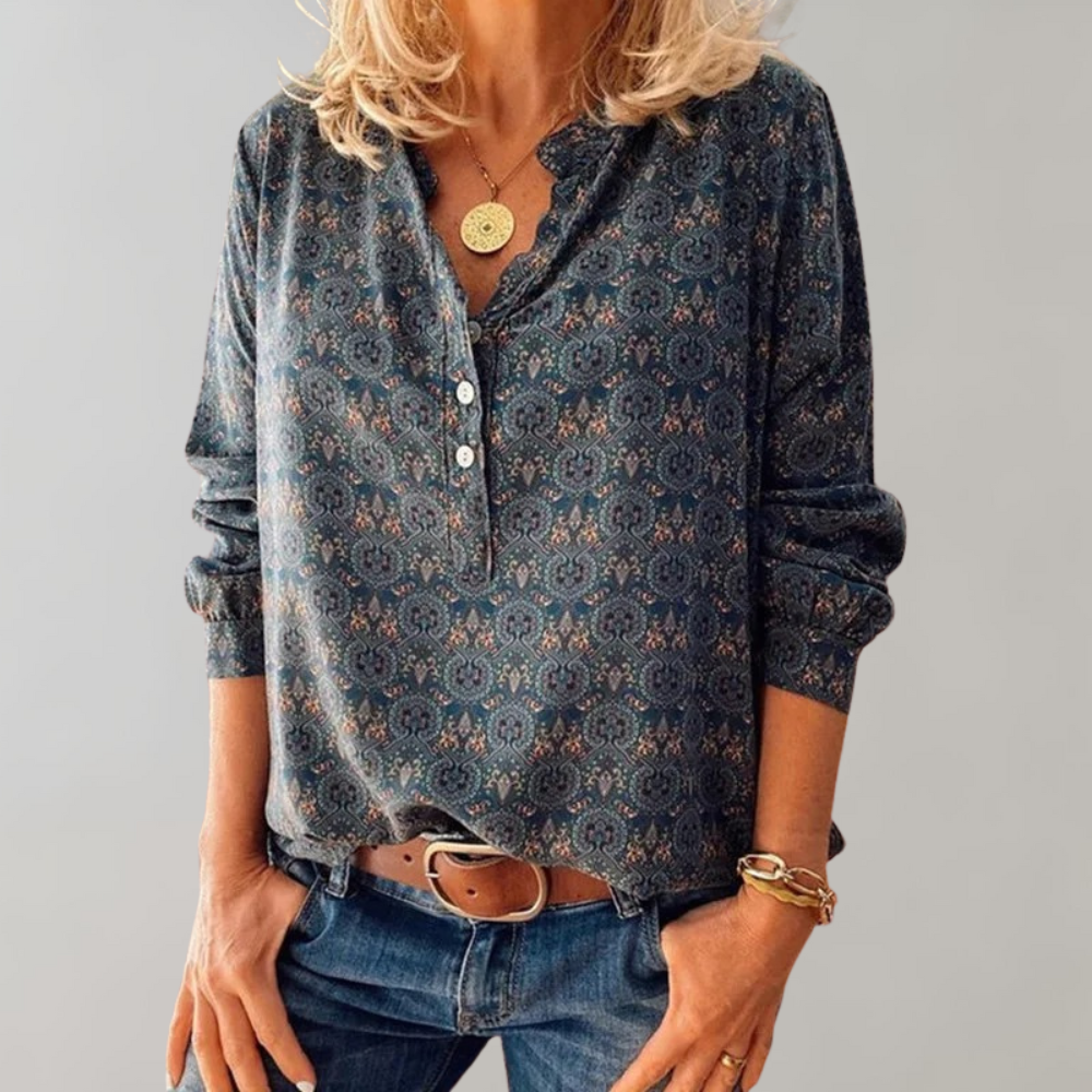 Quinabelle Blouse | Women's Vintage Long Sleeve Blouse