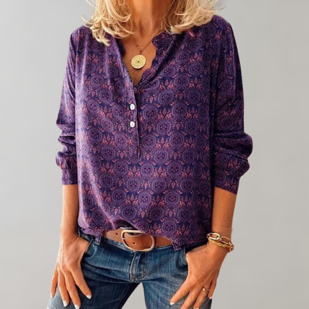 Quinabelle Blouse | Women's Vintage Long Sleeve Blouse