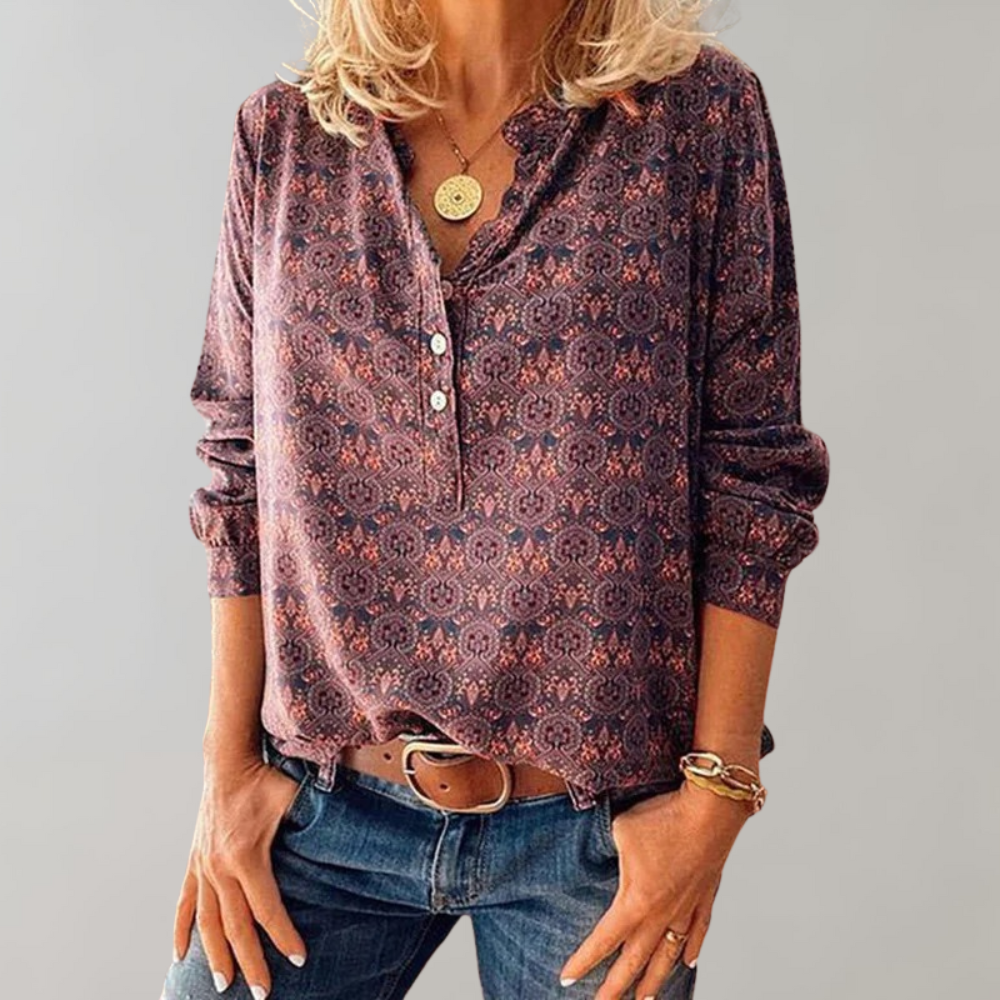 Quinabelle Blouse | Women's Vintage Long Sleeve Blouse