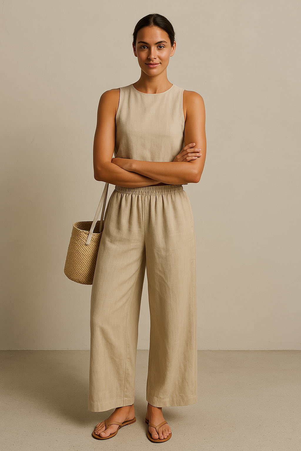 April Linen Set | Women’s Lightweight Two-Piece Shirt and Trousers