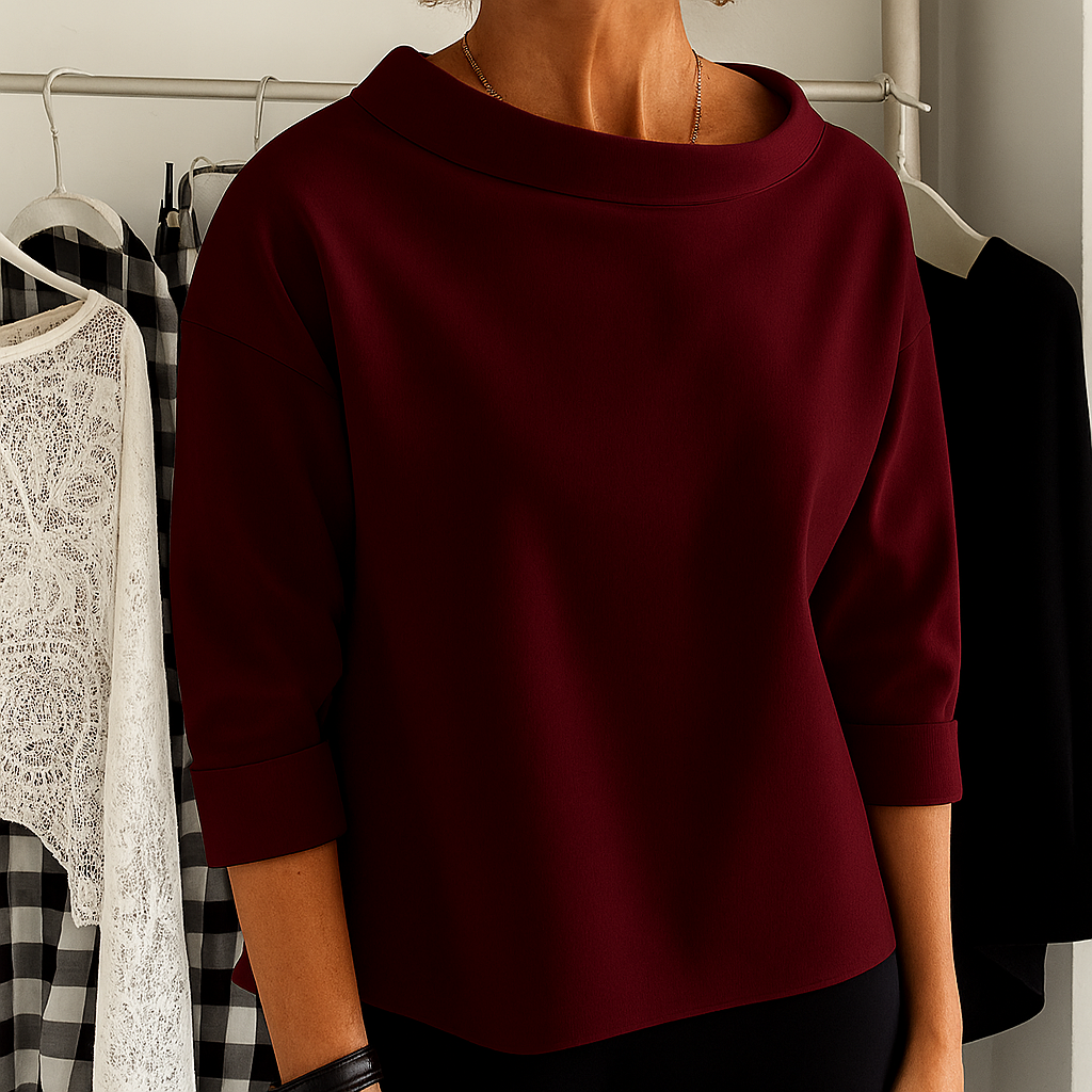 Pax Top | Women's Autumn Casual Wide Lapel Half Turtleneck