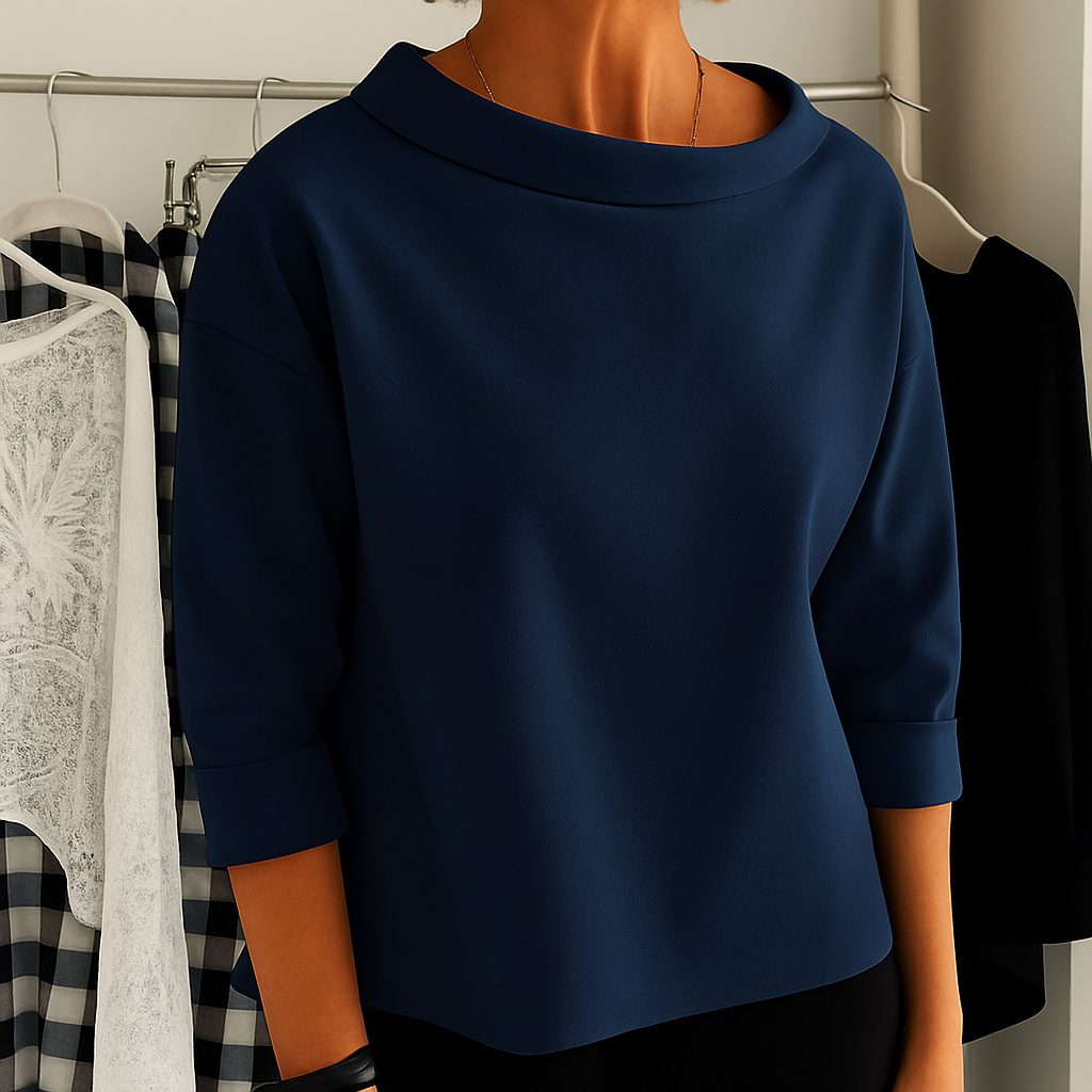 Pax Top | Women's Autumn Casual Wide Lapel Half Turtleneck