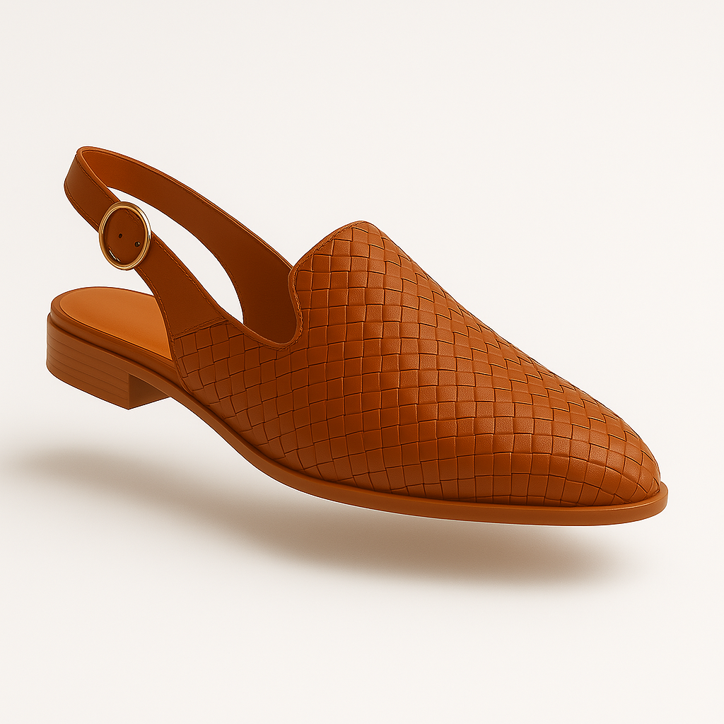 Briony Shoes | Elegant Women’s Slip-On Flats with Low Heel and Pointed Toe