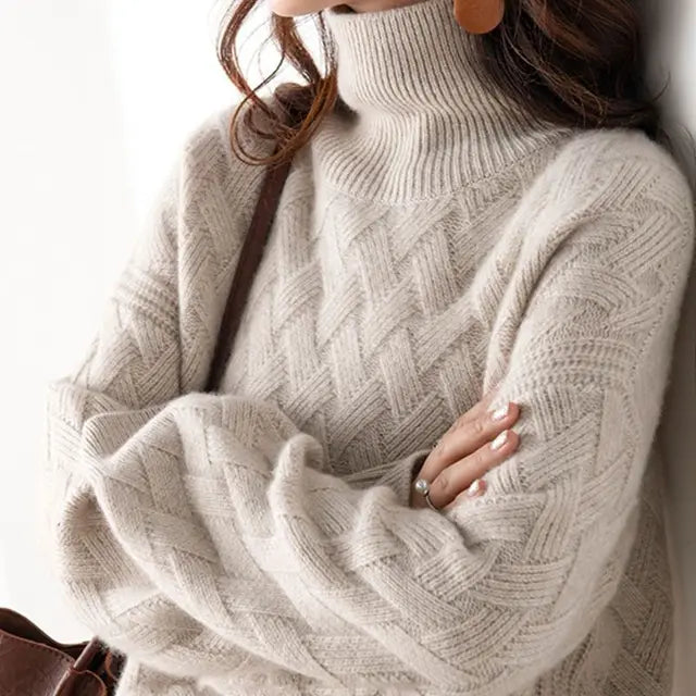 Goldie Sweater | Elegant Autumn Cashmere Turtleneck Sweater