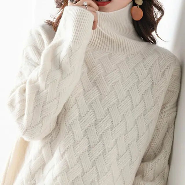 Goldie Sweater | Elegant Autumn Cashmere Turtleneck Sweater