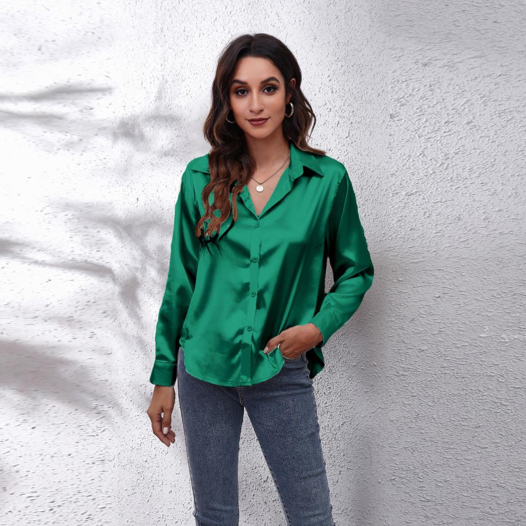 Violet Blouse | Lightweight Satin Blouse for Women