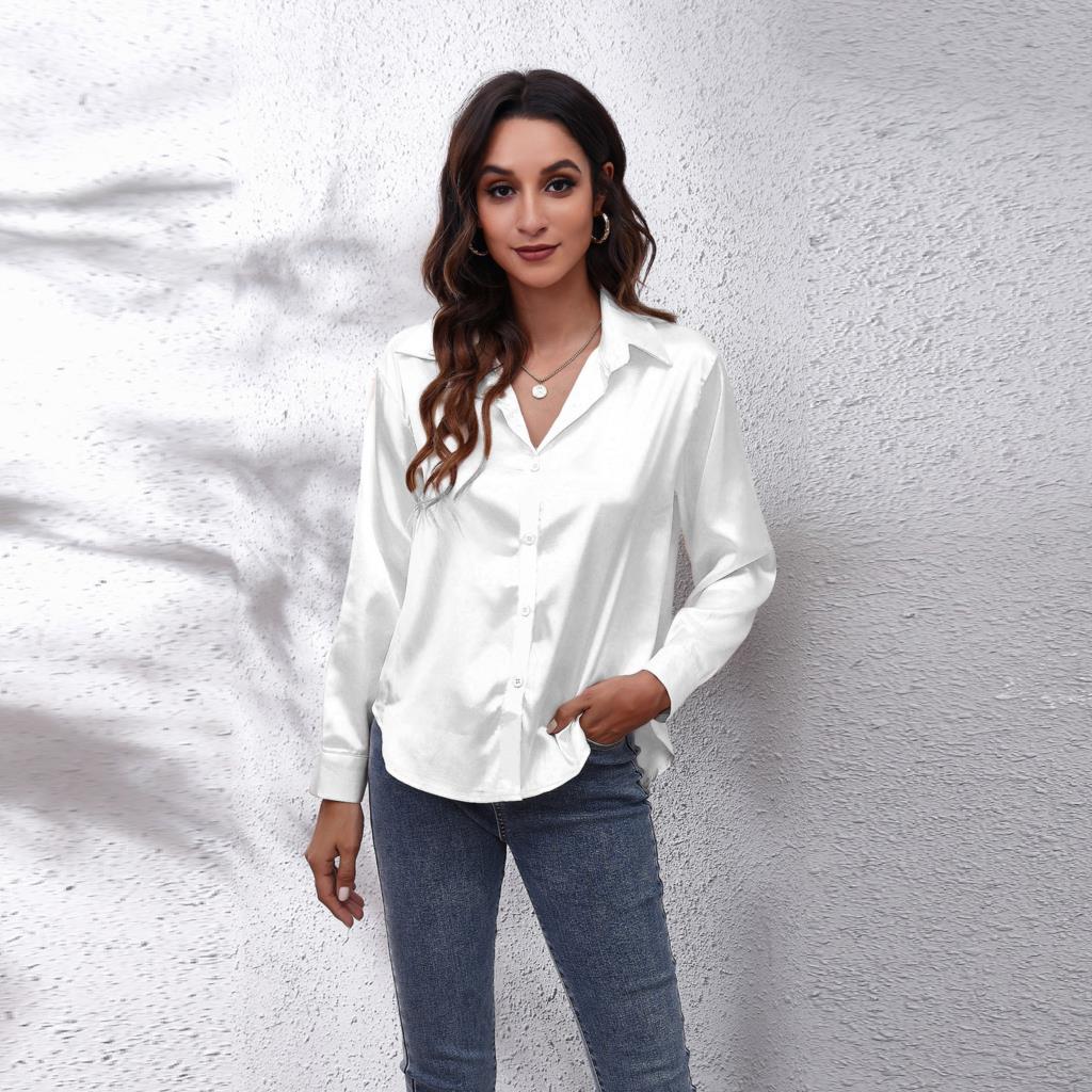 Violet Blouse | Lightweight Satin Blouse for Women