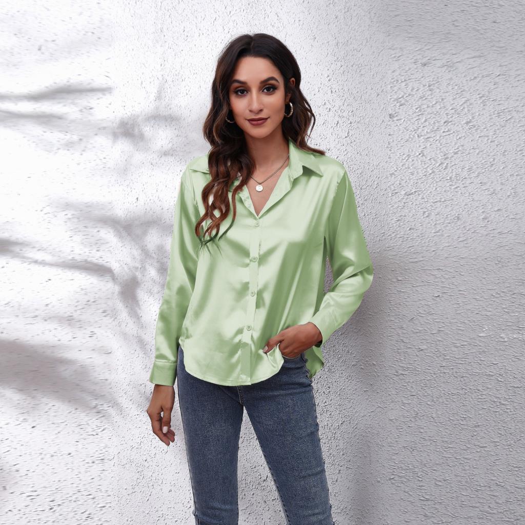 Violet Blouse | Lightweight Satin Blouse for Women