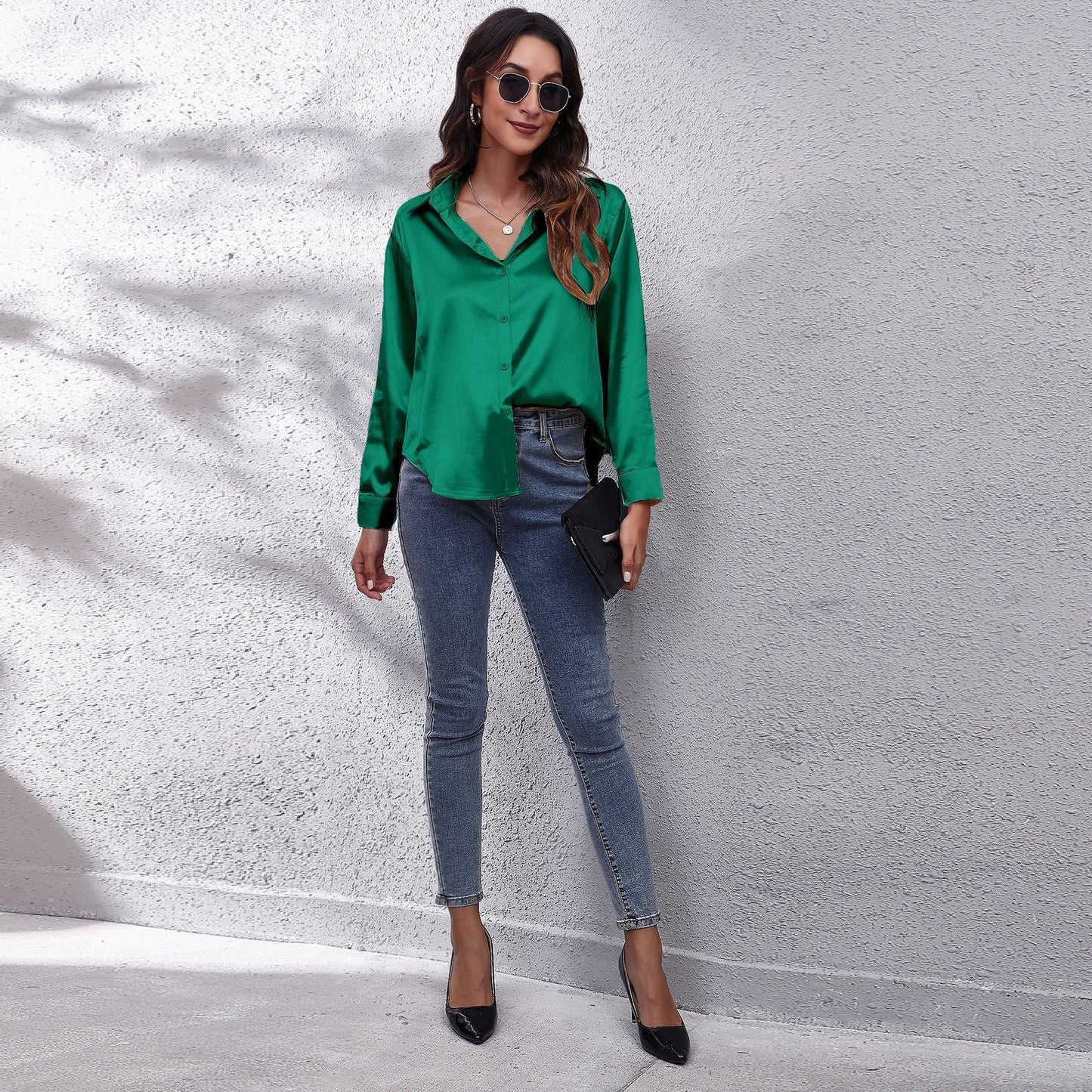 Violet Blouse | Lightweight Satin Blouse for Women