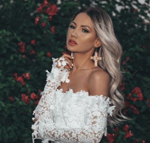 Cireyne Bodycon Dress | White Off-Shoulder Lace Dress with Long Sleeves for Women