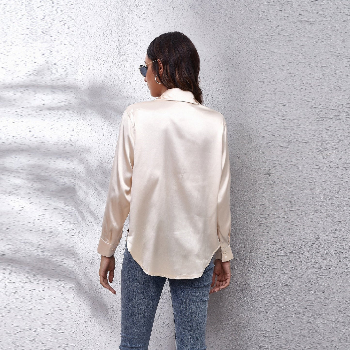 Violet Blouse | Lightweight Satin Blouse for Women