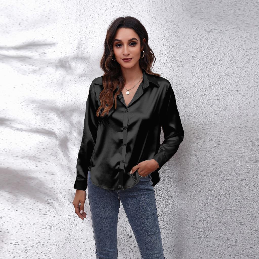 Violet Blouse | Lightweight Satin Blouse for Women