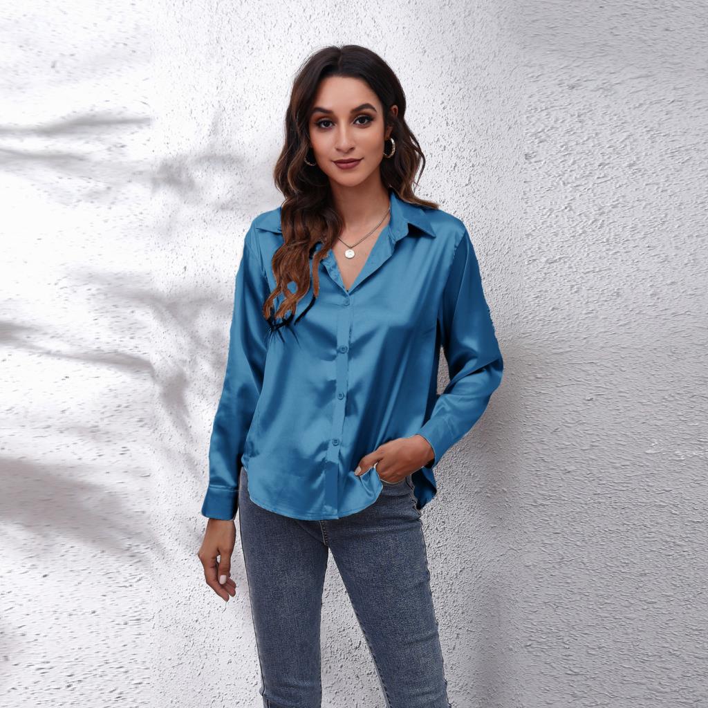Violet Blouse | Lightweight Satin Blouse for Women
