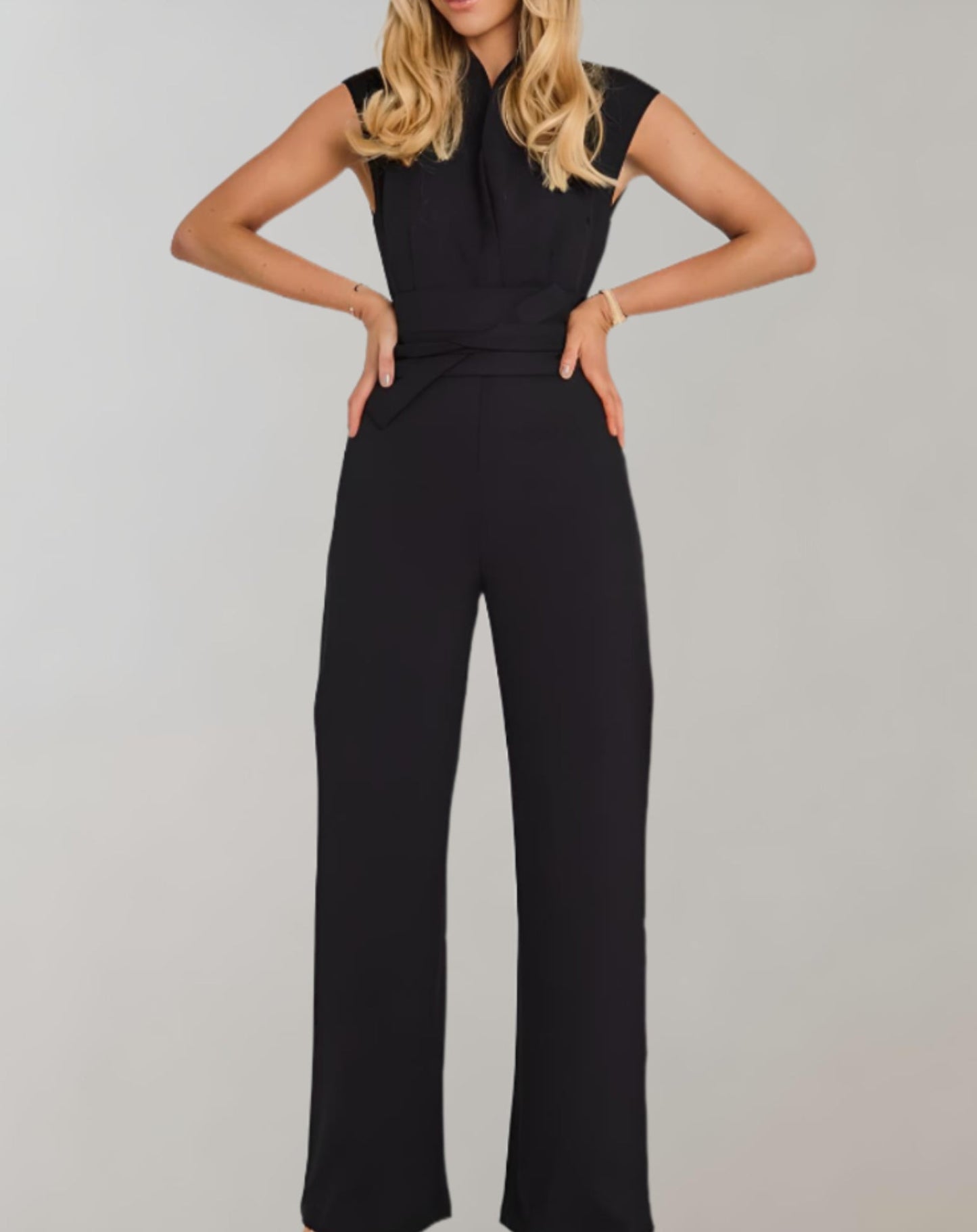 Ulvaine Jumpsuit | Elegant Wide-Leg Jumpsuit with Belt