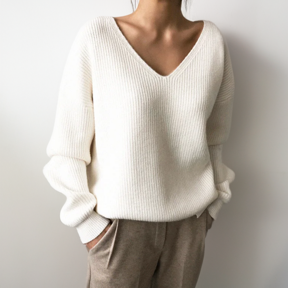Nixie Jumper | Women's Autumn V-Neck Oversized Jumper
