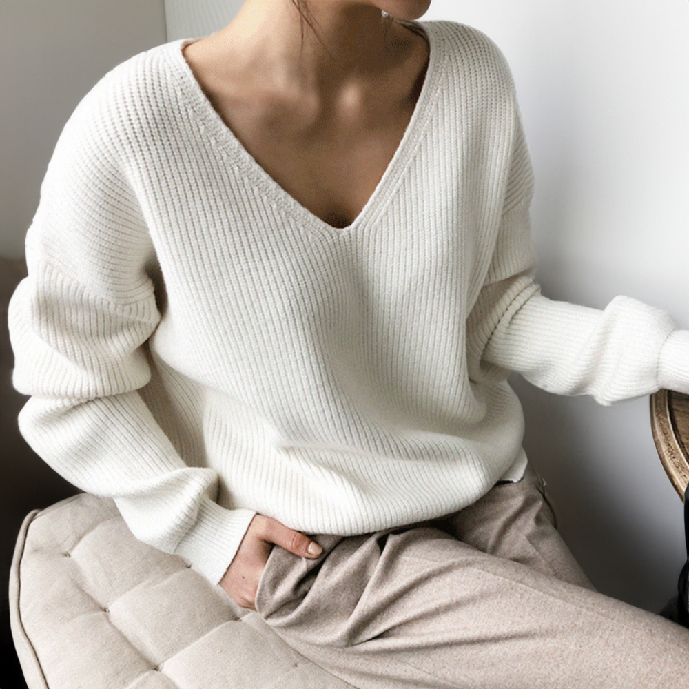 Nixie Jumper | Women's Autumn V-Neck Oversized Jumper