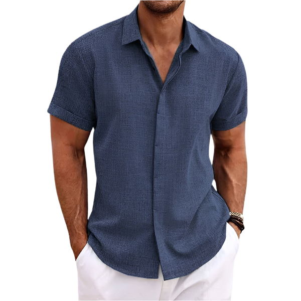 Bindi Shirt | Men’s Summer Polo Shirt with Light Texture and Short Sleeves