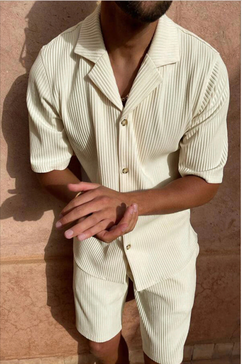 Brandon Set | Men’s Summer Set with Short Sleeve Shirt and Matching Shorts