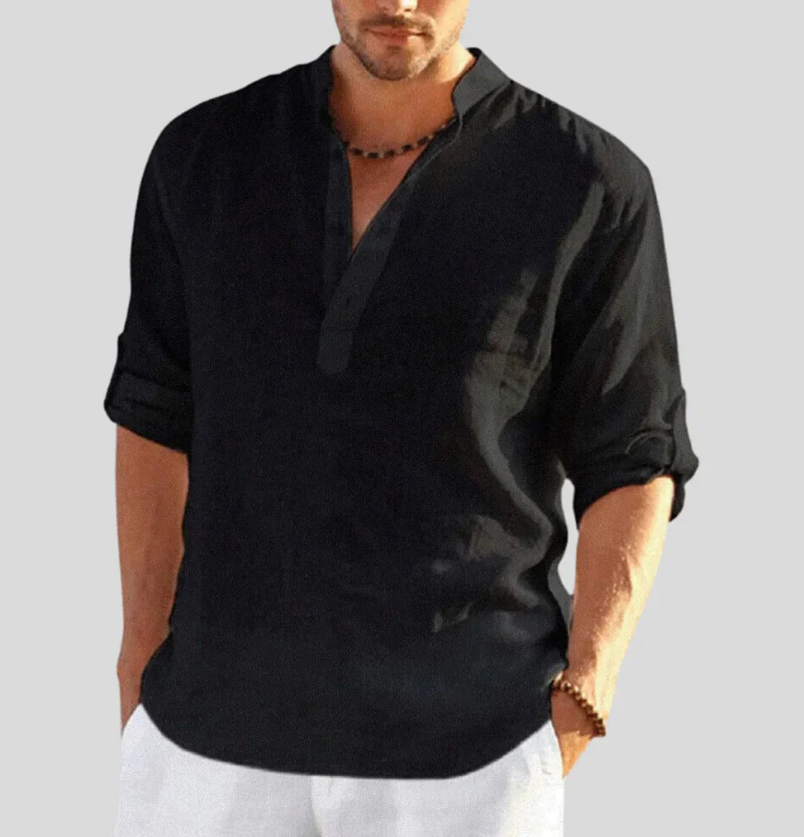 Whitaker Shirt | Men’s Cotton Half-Button Shirt