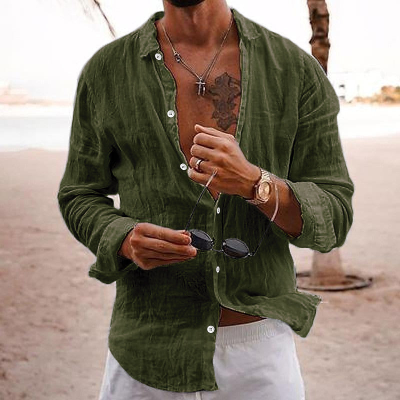 Wessley Shirt | Men’s Long-Sleeve Button-Up Linen Shirt