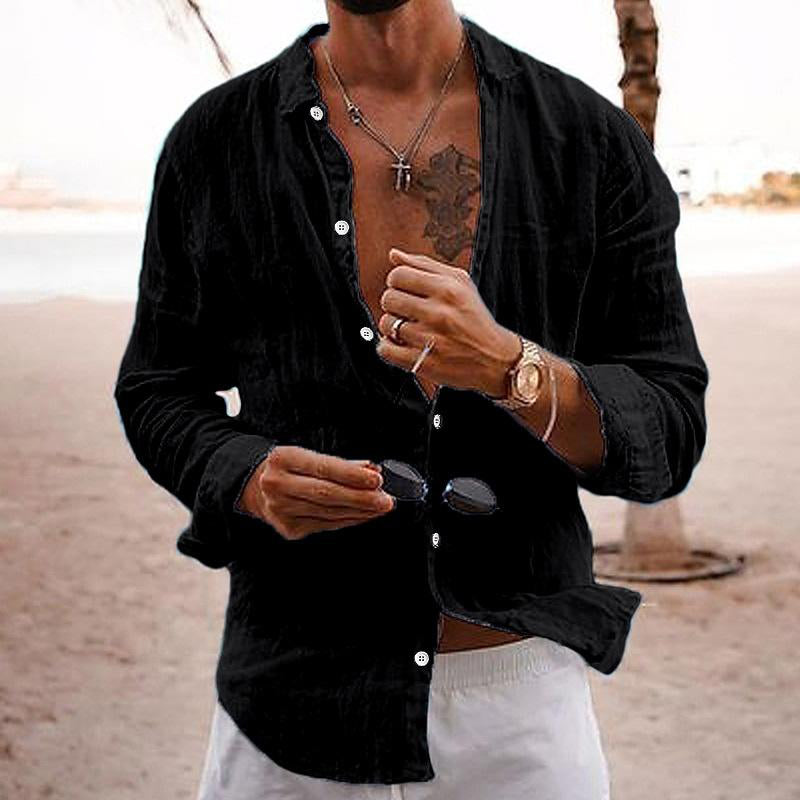 Wessley Shirt | Men’s Long-Sleeve Button-Up Linen Shirt