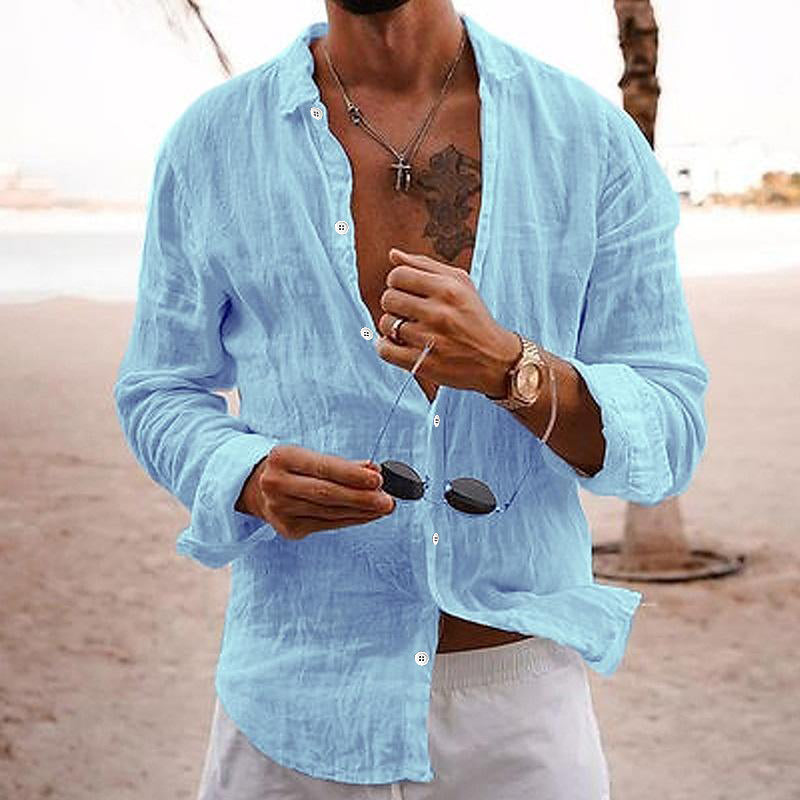 Wessley Shirt | Men’s Long-Sleeve Button-Up Linen Shirt