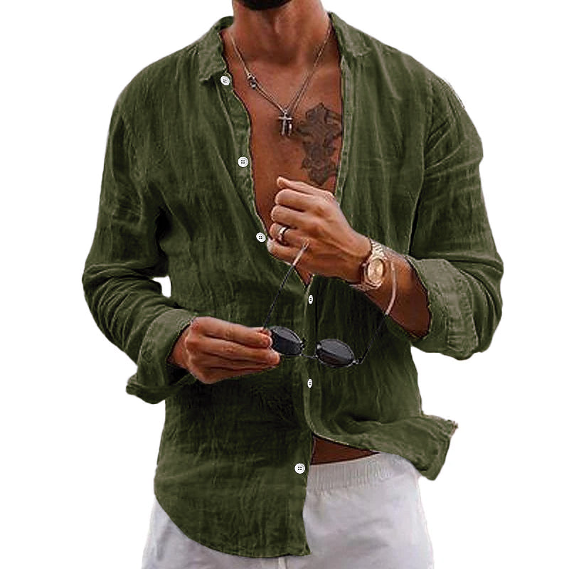 Wessley Shirt | Men’s Long-Sleeve Button-Up Linen Shirt
