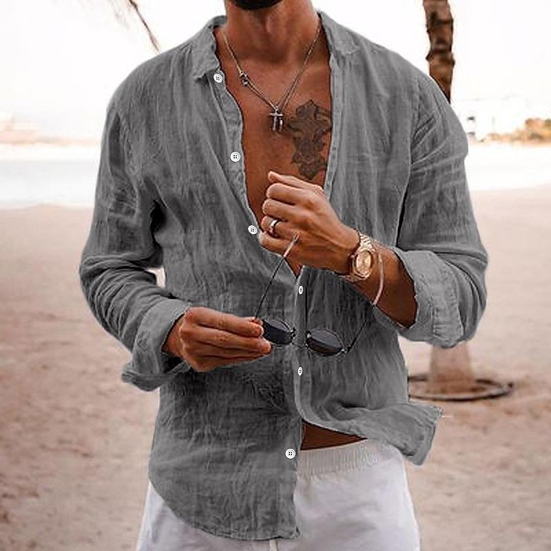 Wessley Shirt | Men’s Long-Sleeve Button-Up Linen Shirt
