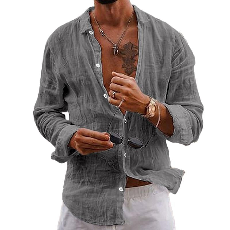 Wessley Shirt | Men’s Long-Sleeve Button-Up Linen Shirt