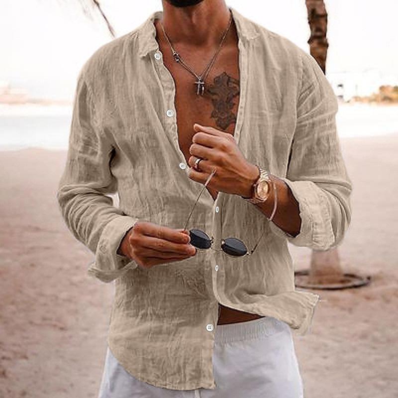 Wessley Shirt | Men’s Long-Sleeve Button-Up Linen Shirt