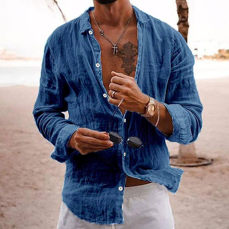 Wessley Shirt | Men’s Long-Sleeve Button-Up Linen Shirt
