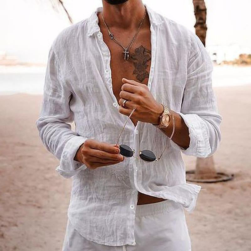 Wessley Shirt | Men’s Long-Sleeve Button-Up Linen Shirt
