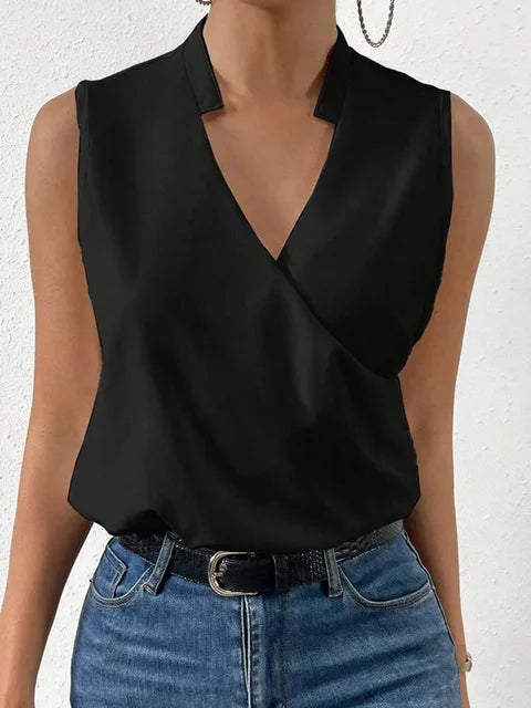 Brezella Blouse | Summer V-neck Sleeveless Women’s Blouse