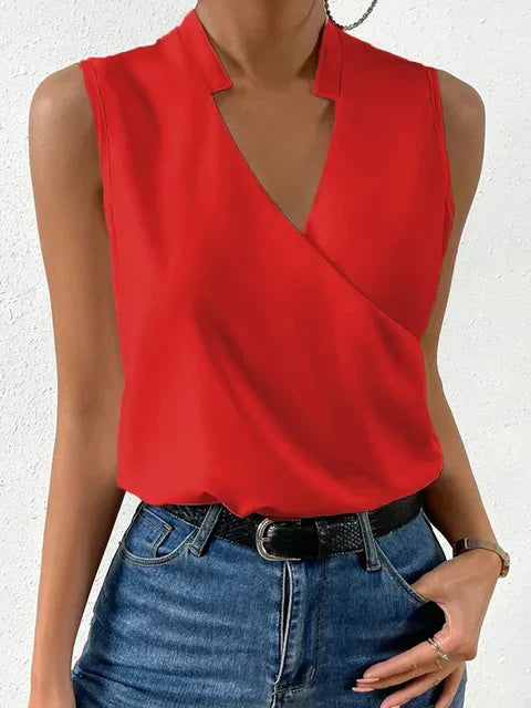 Brezella Blouse | Summer V-neck Sleeveless Women’s Blouse
