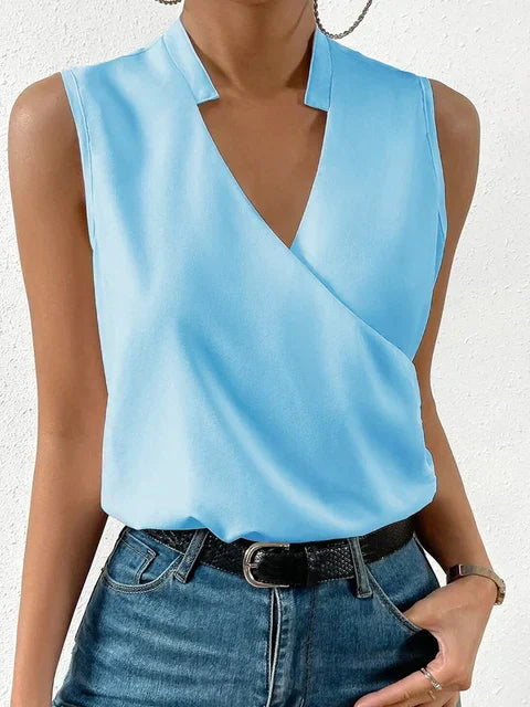 Brezella Blouse | Summer V-neck Sleeveless Women’s Blouse