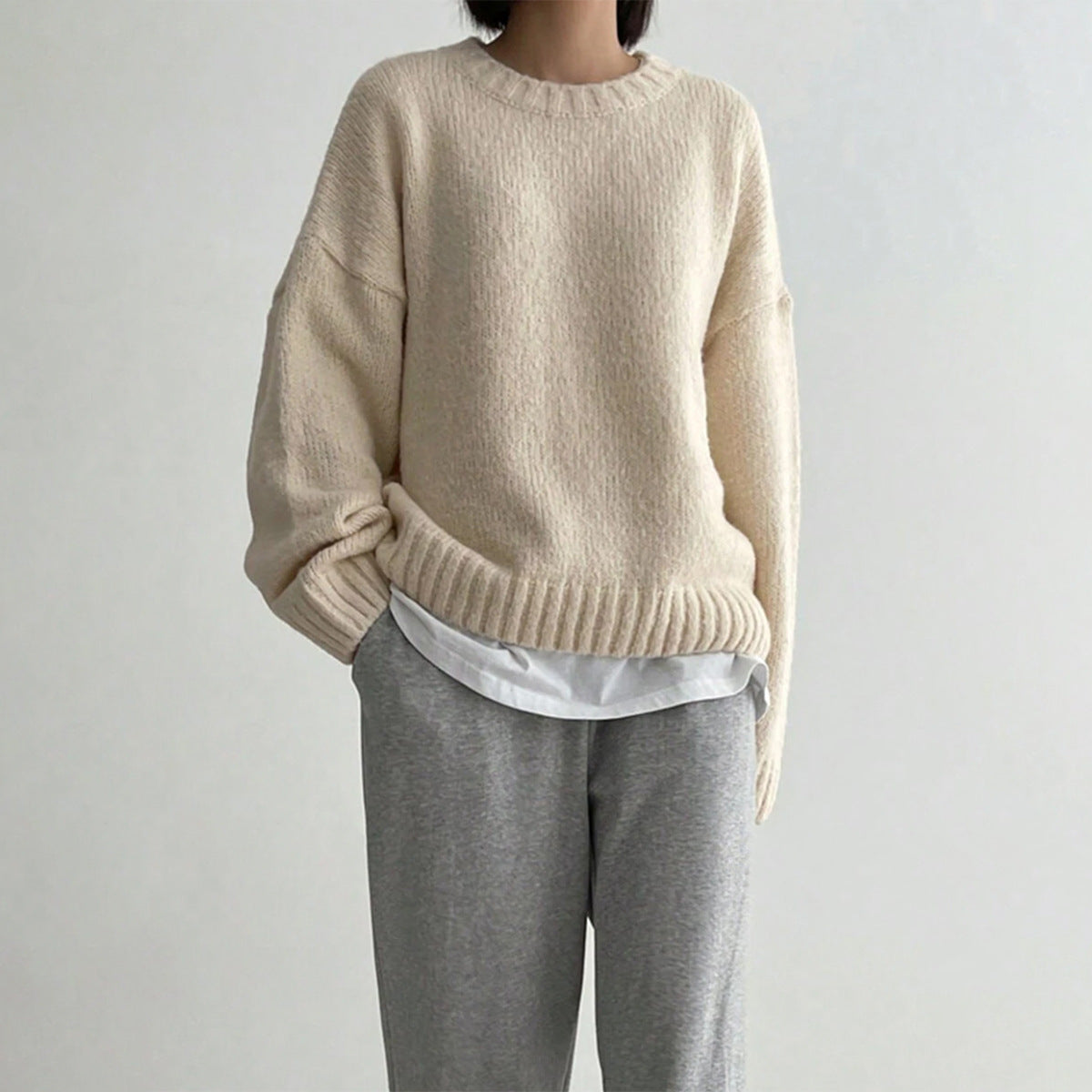 Qamari Jumper | Women's Autumn Oversized Crew Neck Knit Jumper