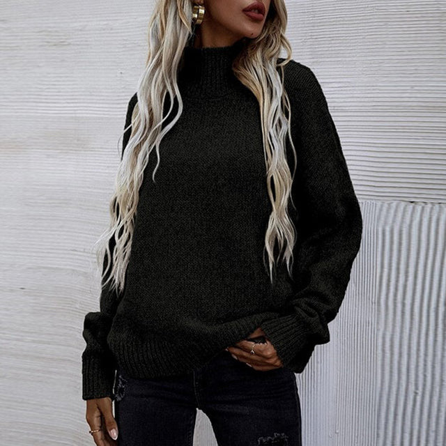 Odelia Sweater | Women's Autumn Solid Color Turtleneck Sweater