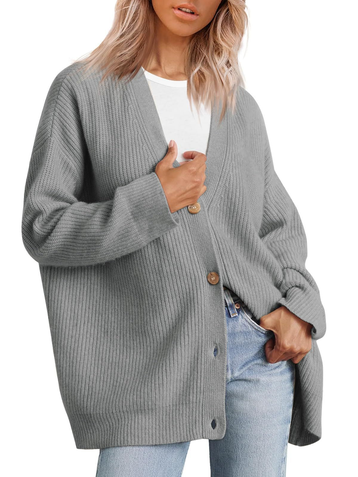 Qatira Cardigan | Women's Autumn Striped Button-Up Knit Cardigan